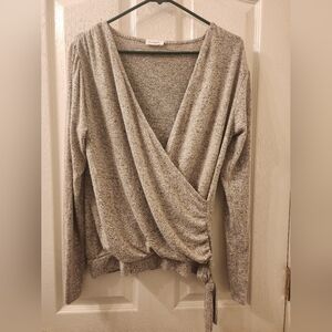 Loveapella faux wrap surplice top